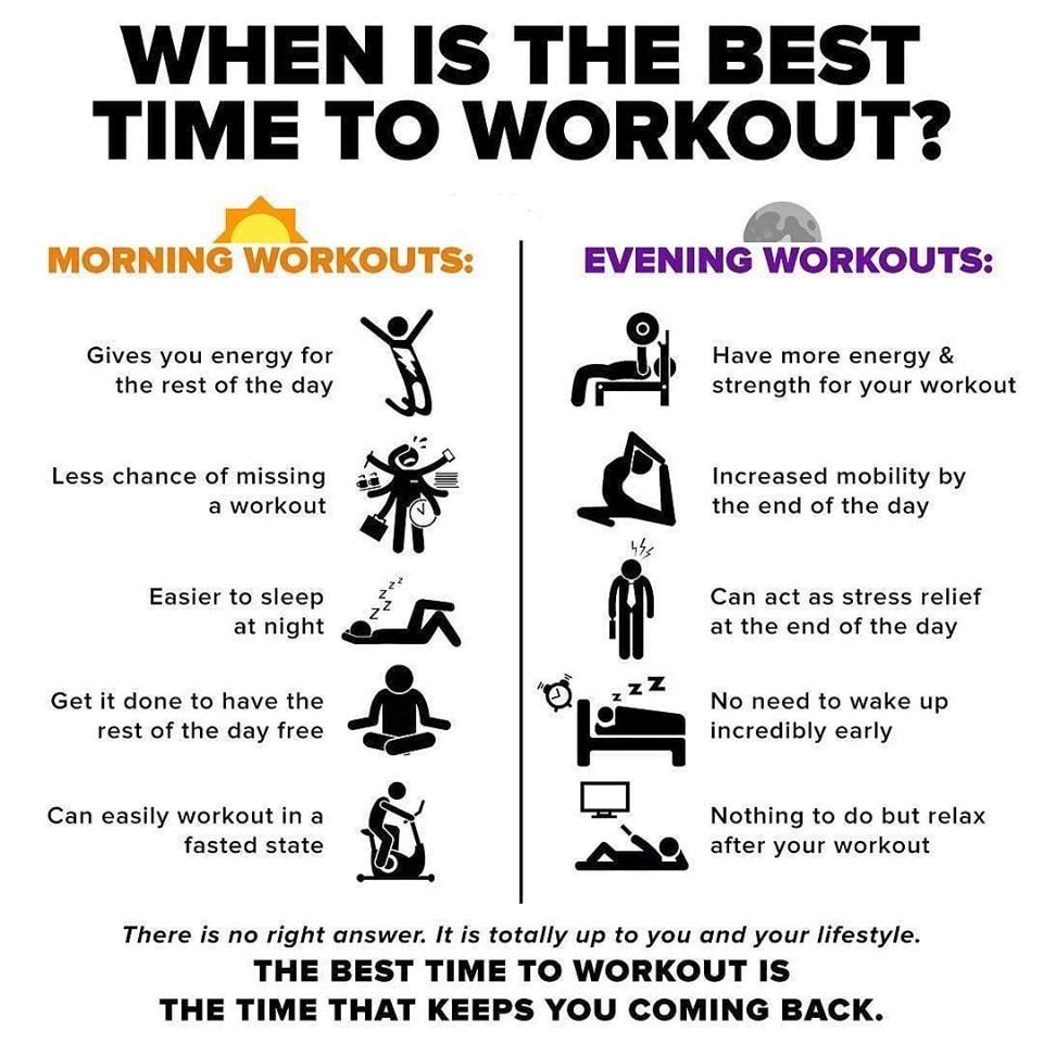 When is the best time for exercise ?