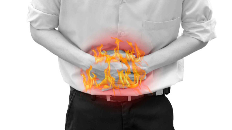 47. How to cool down excessive burning ness in stomach?