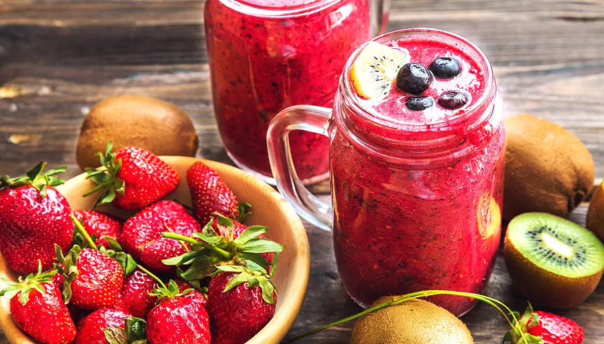 A quick homemade smoothies: A healthy blend